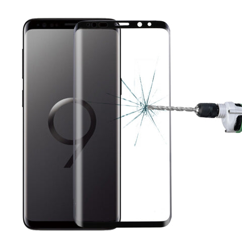 For Galaxy S9+ 9H Surface Hardness 3D Curved Edge Anti-scratch Full Screen HD Tempered Glass Screen Protector, For Galaxy S9+
