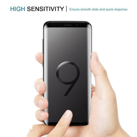 For Galaxy S9+ 9H Surface Hardness 3D Curved Edge Anti-scratch Full Screen HD Tempered Glass Screen Protector, For Galaxy S9+