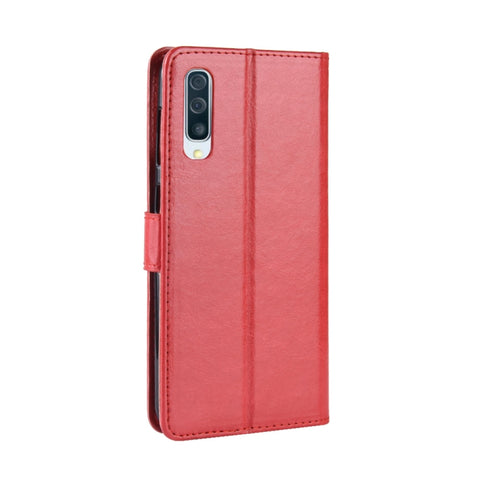 Retro Crazy Horse Texture Horizontal Flip Leather Case for Galaxy A70, with Holder & Card Slots & Photo Frame