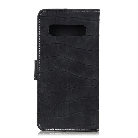 Crocodile Texture Horizontal Flip Leather Case for Galaxy S10, with Holder & Wallet & Card Slots & Photo Frame, For Galaxy S10
