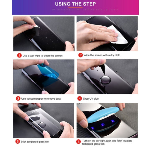 UV Liquid Curved Full Glue Tempered Glass for Galaxy Note10 Pro,Support Fingerprint Unlock, For Samsung Galaxy Note10 Pro