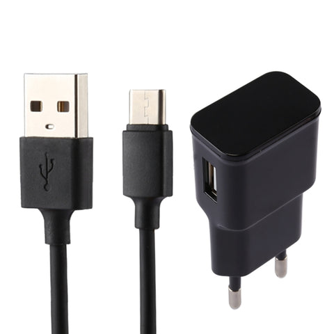 5V 2.1A Intelligent Identification USB Charger with 1m USB to USB-C / Type-C Charging Cable, EU Plug