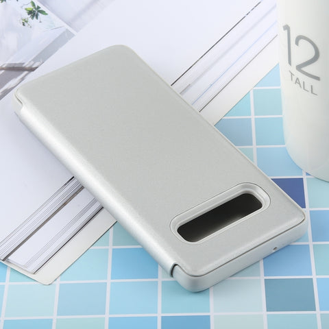 PU Electroplating Mirror Horizontal Flip Leather Case for Galaxy S10 Plus, with Holder, For Galaxy S10 Plus