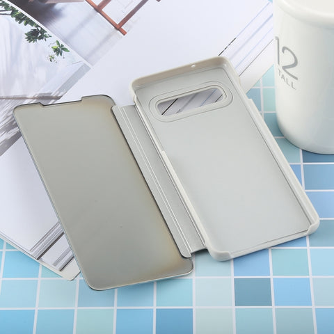 PU Electroplating Mirror Horizontal Flip Leather Case for Galaxy S10 Plus, with Holder, For Galaxy S10 Plus