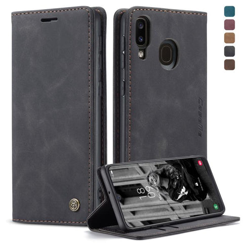 CaseMe-013 Multifunctional Retro Frosted Horizontal Flip Leather Case for Galaxy A40, with Card Slot & Holder & Wallet, For Galaxy A40