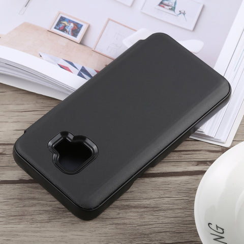 Electroplating Mirror Horizontal Flip Case for Galaxy J2 Core, with Holder, Galaxy J2 Core