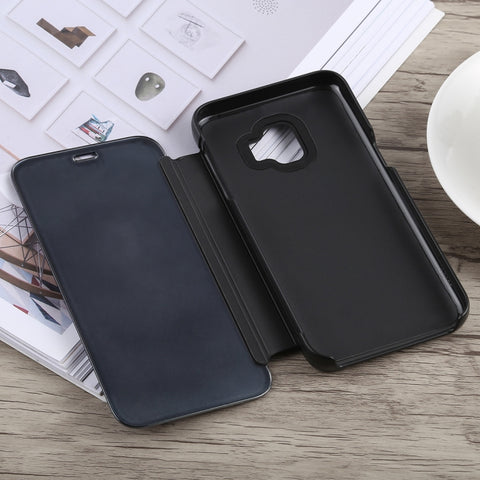 Electroplating Mirror Horizontal Flip Case for Galaxy J2 Core, with Holder, Galaxy J2 Core