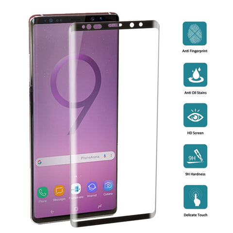 25 PCS 0.26mm 9H Surface Hardness 3D Curved Edge Full Screen Tempered Glass Film for Galaxy Note 9, For Galaxy Note 9