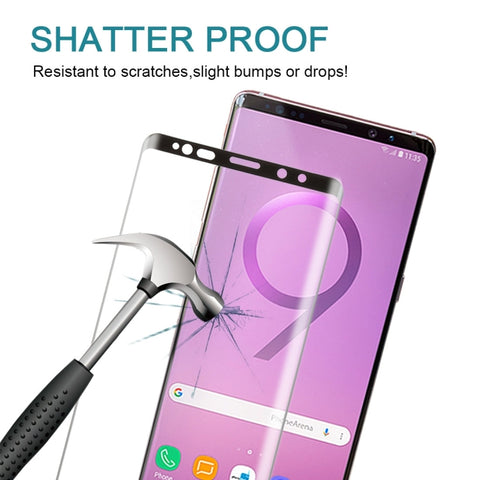 25 PCS 0.26mm 9H Surface Hardness 3D Curved Edge Full Screen Tempered Glass Film for Galaxy Note 9, For Galaxy Note 9