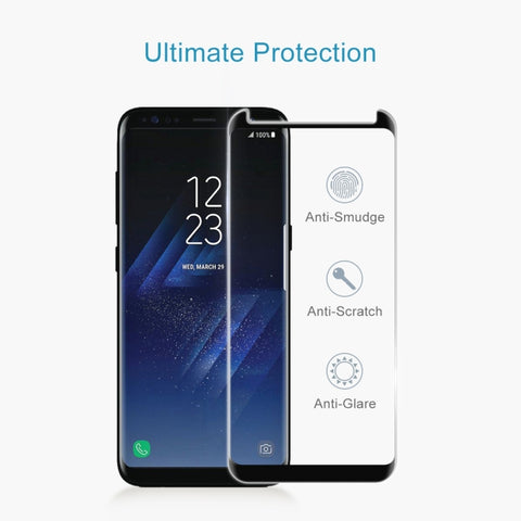 For Galaxy S8+ / G955 0.26mm 9H Surface Hardness 3D Explosion-proof Non-full Screen Curved Case Friendly Tempered Glass Film, For Galaxy S8+ / G955, For Galaxy S8+ / G955 Black Frame, For S8+ / G955, Galaxy S8+