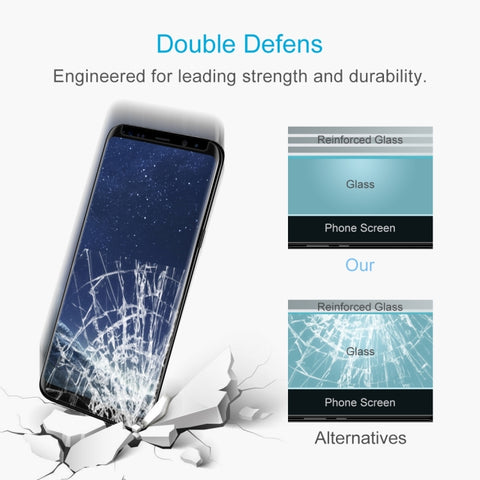 For Galaxy S8+ / G955 0.26mm 9H Surface Hardness 3D Explosion-proof Non-full Screen Curved Case Friendly Tempered Glass Film, For Galaxy S8+ / G955, For Galaxy S8+ / G955 Black Frame, For S8+ / G955, Galaxy S8+