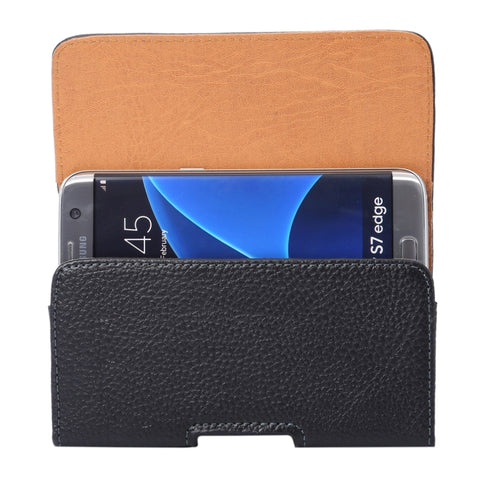 For Galaxy S7 Edge / G935 & S6 Edge / 925 Litchi Texture Vertical Flip Leather Case of Waist Bag with Back Splint