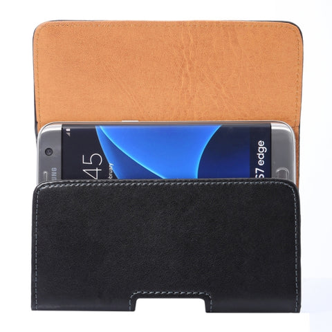 For Galaxy S7 Edge / G935 & S6 / Edge G925 Polished Surface Texture Vertical Flip Leather Case of Waist Bag with Square Head Back Splint