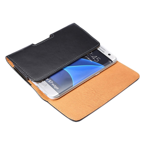 For Galaxy S7 Edge / G935 & S6 Edge / G925 Lambskin Texture Vertical Flip Leather Case of Waist Bag with Rotatable Back Splint