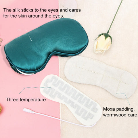 USB Charging Heating Silk Moxa Sleep Eye Mask