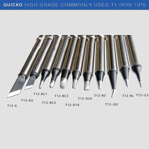 QUICKO T12-KU Black Welding Lead-free Soldering Iron Tip, T12-KU