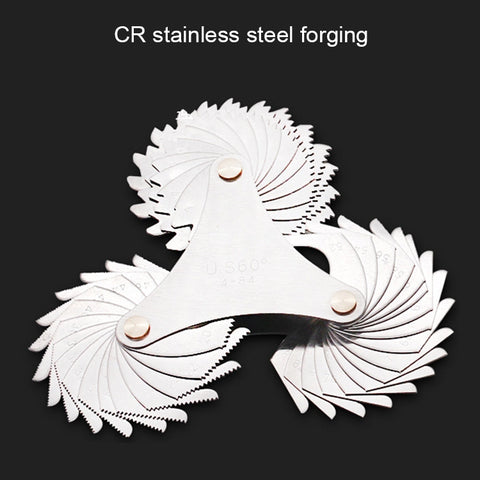 30 PCS US Screw Pitch Thread Blades 60 Degrees CR Stainless Steel Thread Gauge, 30 PCS Thread Gauge
