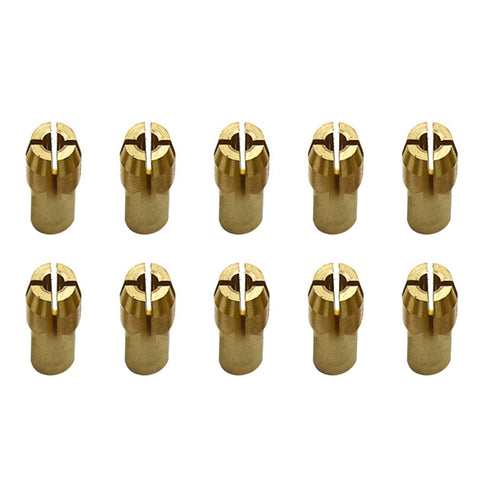 10 PCS Three-claw Copper Clamp Nut for Electric Mill Fittings，Bore diameter: 2.2mm, Bore diameter: 2.2mm