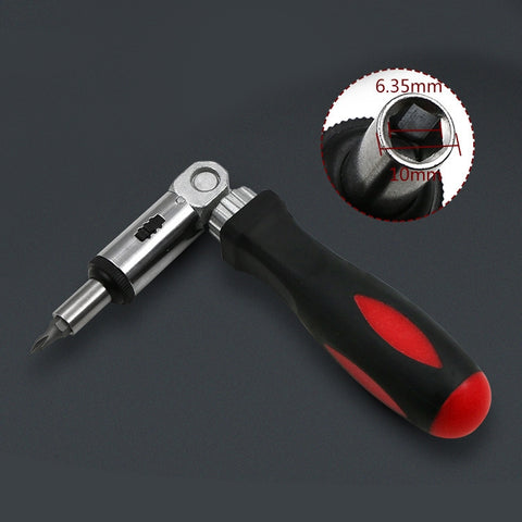 180 Degree Rotation 1/4 inch Hex Connector Multi-function Ratchet Screwdriver, 1/4 inch Hex Connector