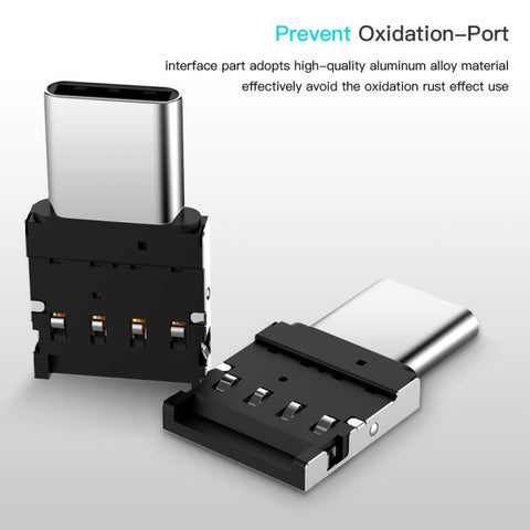 Mini Aluminum Alloy USB-C / Type-C Male to USB Female OTG Adapter Connector