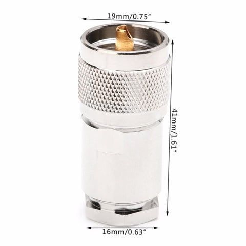 UHF Male PL259 Clamp Adapter