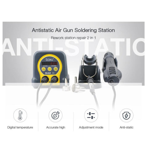 BAKU ba-942 Led BGA SMD Hot Air Rework Soldering Station, EU Plug, EU Plug