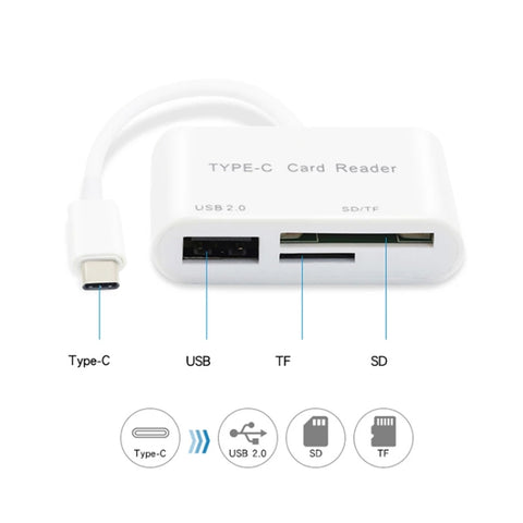 Type-C to USB SD/TF Card Reader
