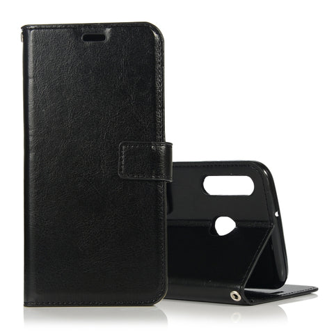 Crazy Horse Texture Horizontal Flip Leather Case with Holder & Card Slots & Wallet & Photo Frame, for Galaxy  A40