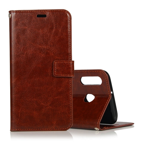 Crazy Horse Texture Horizontal Flip Leather Case with Holder & Card Slots & Wallet & Photo Frame, for Galaxy  A40