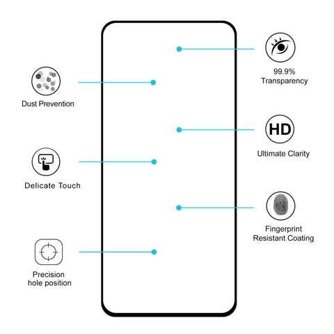 ENKAY Hat-prince Full Glue 0.26mm 9H 2.5D Tempered Glass Film for Galaxy A80