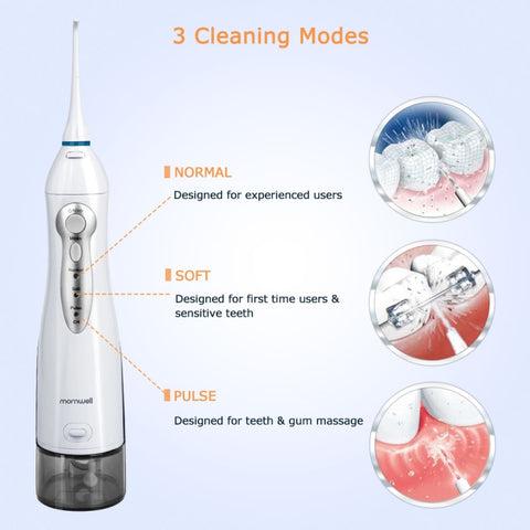 Mornwell D52 USB-Rechargeable water flosser  IPX7 Waterproof Oral Irrigator, D52