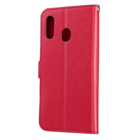 Crazy Horse Texture Horizontal Flip Leather Case with Holder & Card Slots & Wallet & Photo Frame, for Galaxy A30