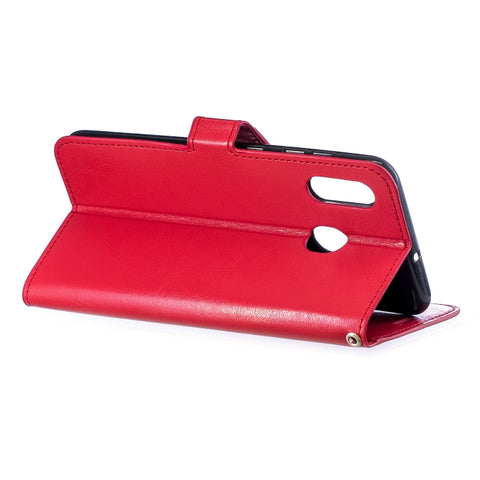 Crazy Horse Texture Horizontal Flip Leather Case with Holder & Card Slots & Wallet & Photo Frame, for Galaxy A30