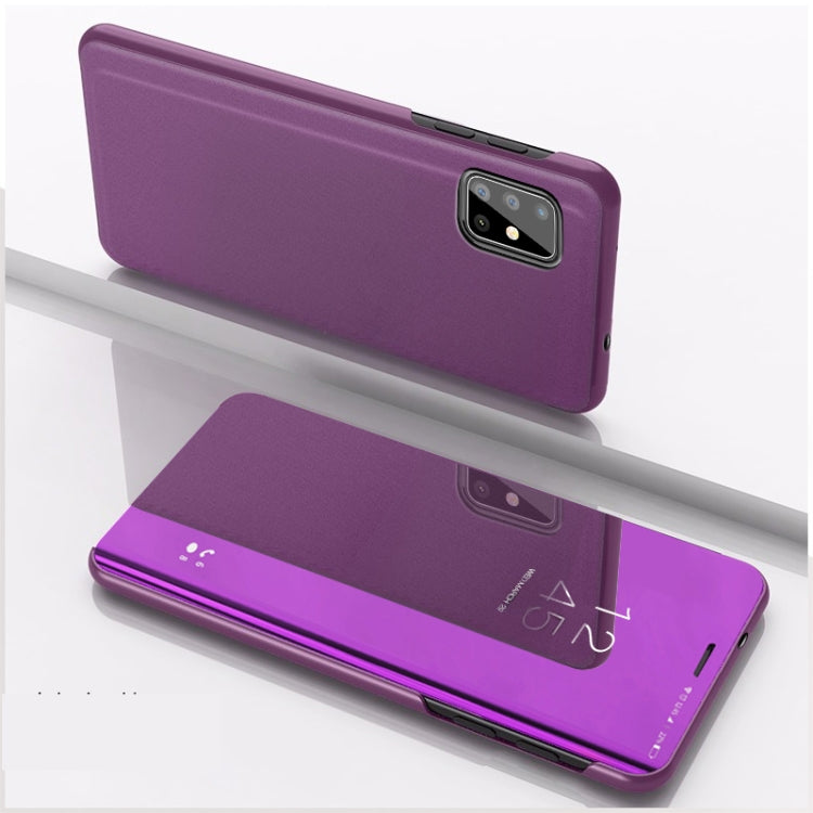 For Samsung Galaxy A71 5G Plated Mirror Horizontal Flip Leather Case with Holder, For Samsung Galaxy A71 5G