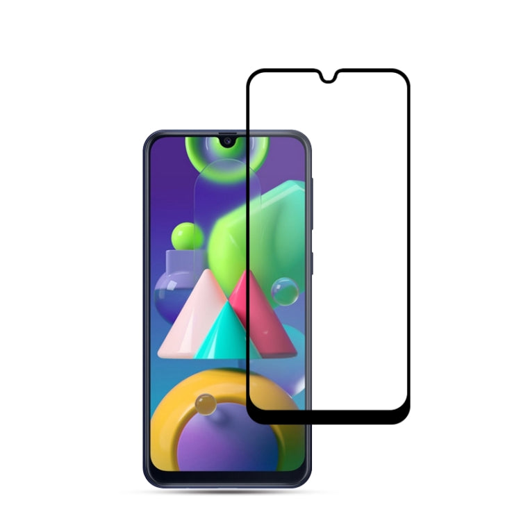 For Samsung Galaxy M21/M31 mocolo 0.33mm 9H 3D Full Glue Curved Full Screen Tempered Glass Film, For Galaxy M21
