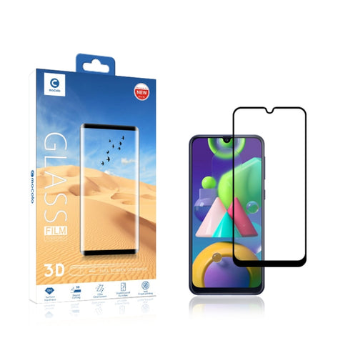 For Samsung Galaxy M21/M31 mocolo 0.33mm 9H 3D Full Glue Curved Full Screen Tempered Glass Film, For Galaxy M21