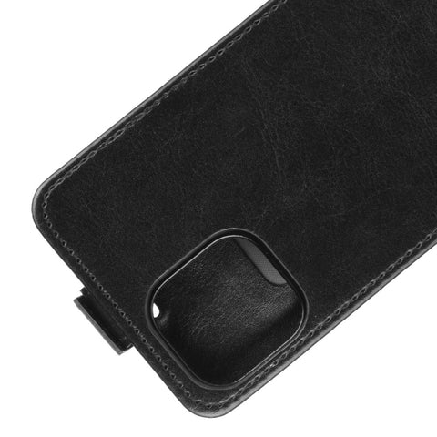 For iPhone 12 6.1 inch  R64 Texture Single Vertical Flip Leather Protective Case with Card Slots & Photo Frame, For iPhone 12 / 12 Pro