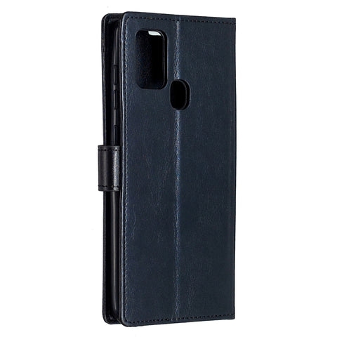 For Samsung Galaxy A21s Crazy Horse Texture Horizontal Flip Leather Case with Holder & Card Slots & Wallet & Photo Frame, For Galaxy A21s