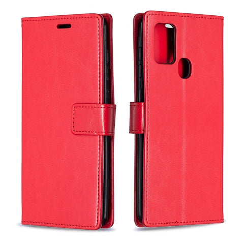 For Samsung Galaxy A21s Crazy Horse Texture Horizontal Flip Leather Case with Holder & Card Slots & Wallet & Photo Frame, For Galaxy A21s