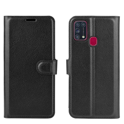 For Samsung Galaxy M31 Litchi Texture Horizontal Flip Protective Case with Holder & Card Slots & Wallet, For Galaxy M31