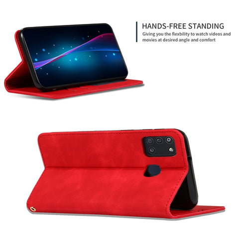 Retro Skin Feel Business Magnetic Horizontal Flip Leather Case, For Samsung Galaxy A21s