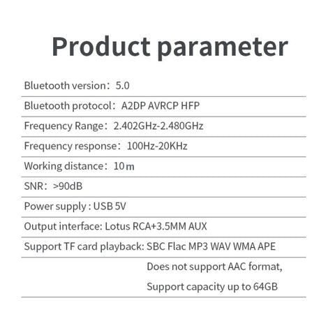 R6 NFC Bluetooth 5.0 Desktop Music Receiver Bluetooth Receiver, Support TF Card