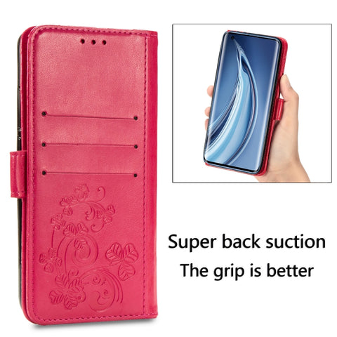 Four-leaf Clasp Embossed Buckle Mobile Phone Protection Leather Case with Lanyard & Card Slot & Wallet & Bracket Function, For iPhone 12 Pro Max, For iPhone 12 / 12 Pro, For iPhone 12 mini