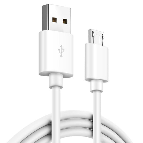 2.4A USB Male to Micro USB Male Interface Charge Cable, Length: 2m (White), 2m