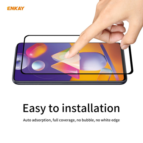 10 PCS ENKAY Hat-Prince Full Glue 0.26mm 9H 2.5D Tempered Glass Full Coverage Film, For Samsung Galaxy M31s, For OnePlus Nord