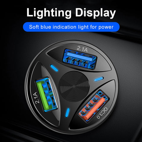 QC3.0 3 USB 35W High Power Vehicle Charger / Mobile Phone Tablet Universal Vehicle Charger