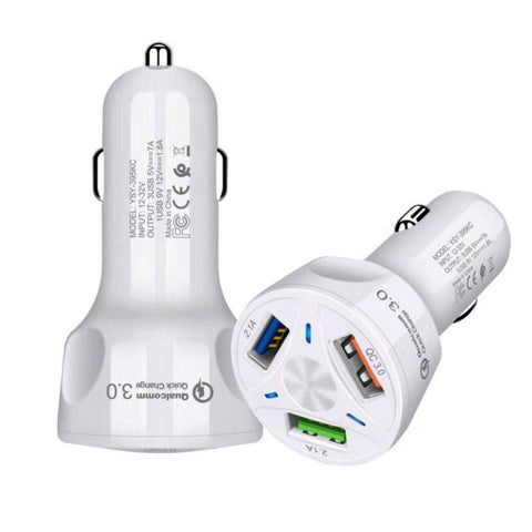QC3.0 3 USB 35W High Power Vehicle Charger / Mobile Phone Tablet Universal Vehicle Charger