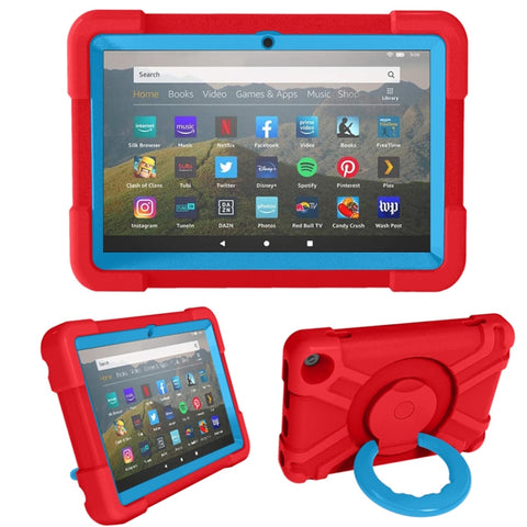 PC + Silicone Shockproof Combination Case with 360 Degree Rotating Holder & Handle, For Galaxy Tab A 8.4 (2020) T307, For Amazon Kindle Fire HD8 (2020)