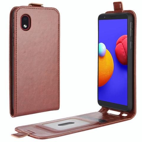 For Samsung Galaxy A01 Core / M01 Core R64 Texture Single Vertical Flip Leather Protective Case with Card Slots & Photo Frame, For Galaxy A01 Core