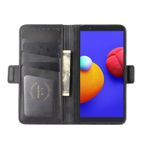 For Samsung Galaxy A01 Core / M01 Core Dual-side Magnetic Buckle Horizontal Flip Leather Case with Holder & Card Slots & Wallet, For Galaxy A01 Core